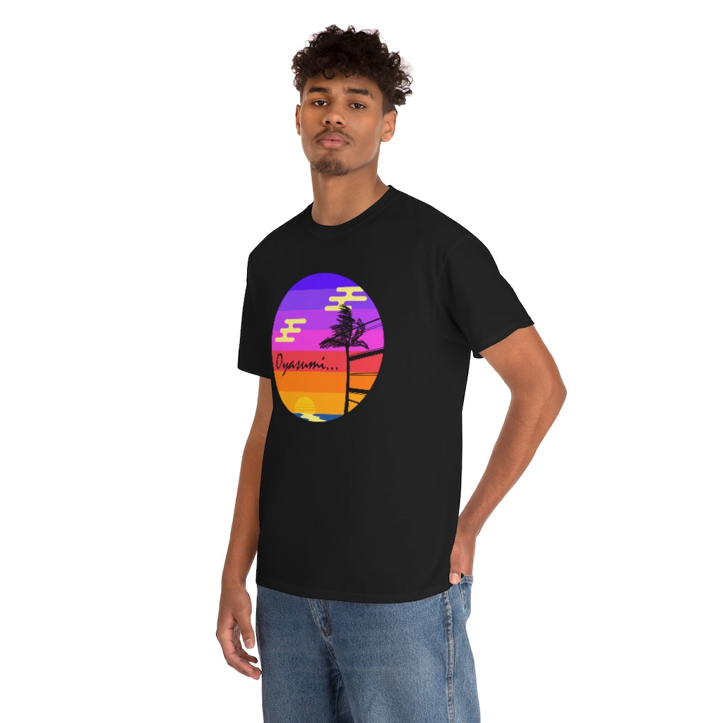 Oyasumi (Black) - Unisex Heavy Cotton Tee